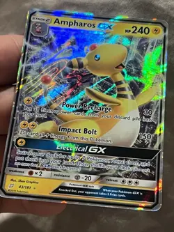 Ampharos GX - 43/181 - Ultra Rare LP, English Pokemon Sun & Moon - Team Up - Image 3
