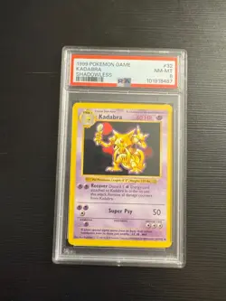 PSA 8 NM-MT KADABRA #32/102 SHADOWLESS 1999 POKEMON BASE SET ENGLISH - Image 1