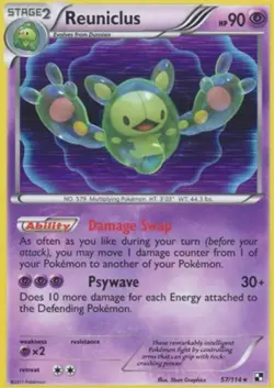 Pokemon - Reuniclus - 57/114 - Holo Rare - Black and White - NM - Image 1