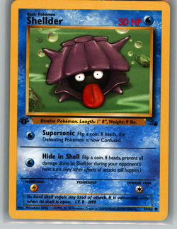 Pokemon TCG Fossil 1st Edition Shellder WOTC NM - Image 1