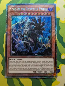 Lord of the Heavenly Prison RA03-EN029 Platinum Rare 1st Edition YuGiOh TCG Card - Image 1