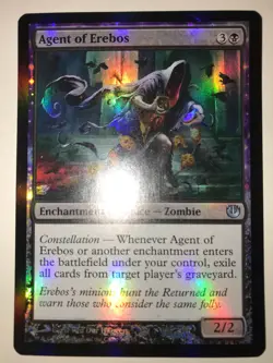 Agent of Erebos FOIL Journey into Nyx Black Uncommon MTG LP/NM - Image 1