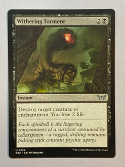 MTG - Withering Torment - NM - Duskmourn: House of Horror - Image 1