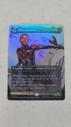 NM Borderless Foil Miles Morales, MTG, Marvel's Spider-Man, Magic, 234 - Image 1