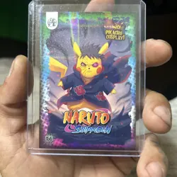 Obito Naruto (Pikachu) #156 - Galaxy Holo - Electric Pikachu Cosplay - Pokemon - Image 1