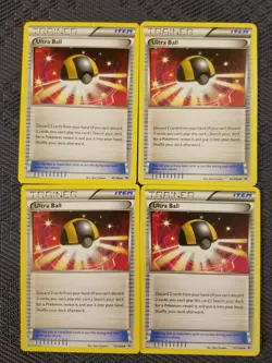 4x Ultra Ball 93/108 XY Roaring Skies Trainer Pokemon Cards PLAYSET - Image 1