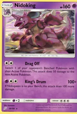 NM-Mint Nidoking - 59/181 - Rare Pokemon Team Up - Image 1