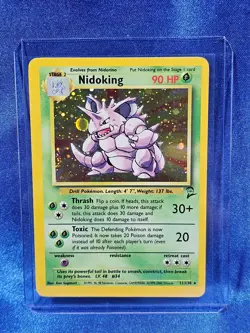 Pokemon TCG Nidoking Base Set 11/102 Holo Unlimited Holo Rare LP Card - Image 1
