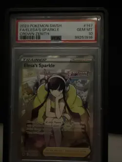 Pokemon Elsa's Sparkle Crown Zenith Full Art #147 PSA 10 Gem Mint - Image 1