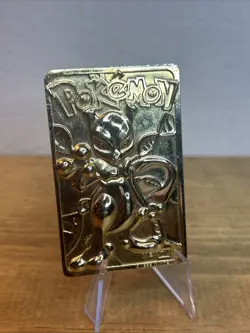 Pokemon 23K Gold Plated Mewtwo Trading Card 1999 Burger King Limited Edition - Image 1