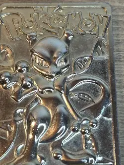 Pokemon 23K Gold Plated Mewtwo Trading Card 1999 Burger King Limited Edition - Image 4