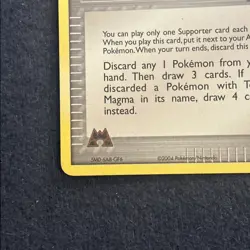 Pokemon TCG WoTC Team Magma Schemer 70/95 Team Magma vs Team Aqua Vintage LP - Image 4