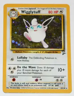 Pokemon: Wigglytuff Base Set 2 Holo 19/130 - Unlimited Rare Foil Card (A) - Image 1