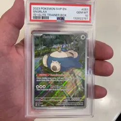Snorlax 151 Elite Trainer Box Pokemon Svp En-Sv Black Star Promo 051 NM PSA 10 - Image 1