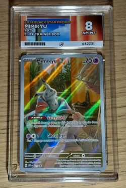 Mimikyu Card SVP 075 -Black Star Promo -Graded Ace 8 -Pokemon TCG - Image 1