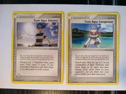 Pokemon Team Aqua Conspirator 77/95 & Schemer 69/95 EX Team Magma vs Team Aqua - Image 1