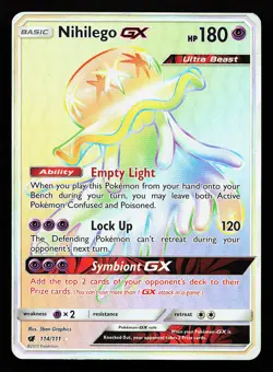 Nihilego GX 114/111 Secret Rare Crimson Invasion Pokemon Card - Image 1