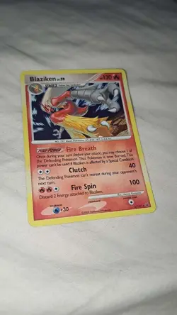 Pokemon TCG Blaziken lv.59 3/127 Platinum Base Set Holo Rare 2009 - Image 1