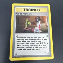 Good Manners 111/132 Gym Heroes Regular 1999 WOTC Pokemon TCG LP Trainer - Image 1