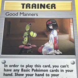 Good Manners 111/132 Gym Heroes Regular 1999 WOTC Pokemon TCG LP Trainer - Image 2
