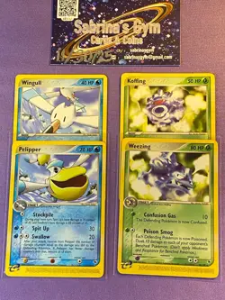 Wingull Pelipper Koffing Weezing Rare Ex Ruby and Sapphire Pokemon Card - Image 1