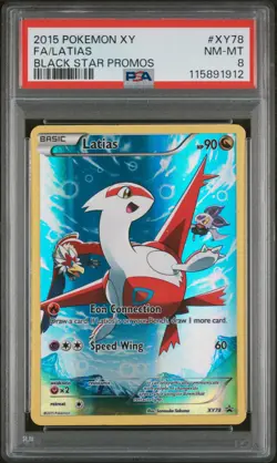 2015 POKEMON XY BLACK STAR PROMO LATIAS #XY78 HOLO PSA 8 NM #115891912 - Image 1