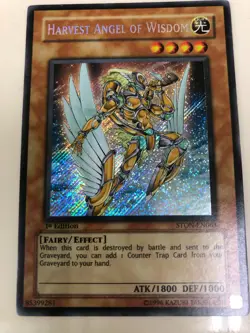 YuGiOh Harvest Angel of Wisdom Secret 1st Edition Strike of Neos STON-EN063 NM - Image 1