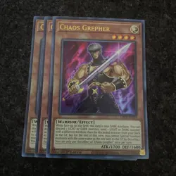 Yu-gi-oh! TCG 3x Chaos Grepher GFP2-EN039 x3 1st ULTRA YUGIOH! LIGHT WARRIOR NM - Image 1