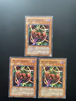 Yugioh Mystic Tomato SKE-021 Unlimited Edition Common LP/MP X3 - Image 1