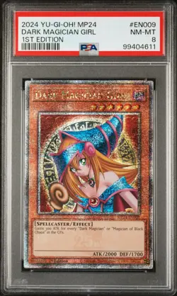 Yugioh PSA 7 Dark Magician Girl MP24-EN009 25TH Quarter Century Secret Rare QCR - Image 1