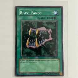 Yu-Gi-Oh! "Beast Fangs" LOB-041 - 1st Edition - NM - Image 1