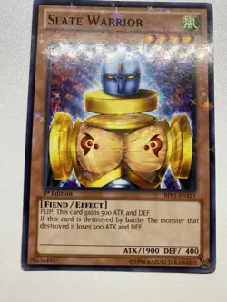 Yugioh Slate Warrior 1st Edition Starfoil BP01-EN121 HP - Image 1