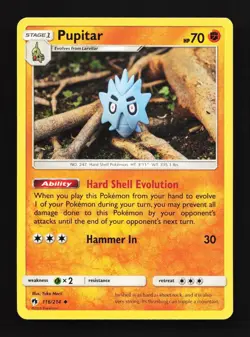 Pupitar 116/214 LP Lost Thunder English Pokemon Card TCG - Image 1