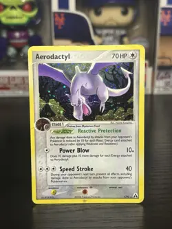 Pokemon TCG EX Legend Maker - Aerodactyl #1/92 - Rare Holo Card *Creased* - Image 1