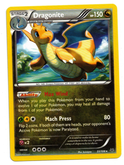 Pokemon Card: Dragonite 51/108 XY Roaring Skies Set Rare! NM - Image 1