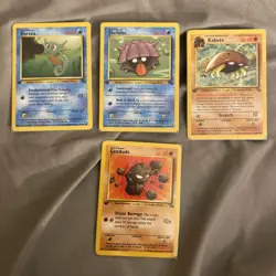 Pokemon TCG 1st Edition Fossil 4 Card Lot - Image 1