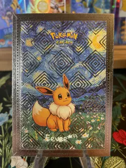 🔥Eevee Silver Holo Non-TCG Safari 2.0 Starry BOX HIT Textured Pokemon Card🔥 - Image 1