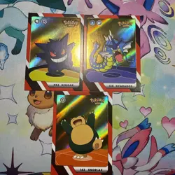 Gengar Gyarados Snorlax Gold Box Hits Pokemon Kanto Set Non TCG Peru Cards - Image 1