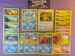 Played/Damaged Fossil Pokemon Card Lot 1st Edition Articuno, Dragonite Holo + - Image 1