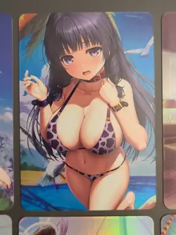 Swimsuit Cow Girl 2 - ACG Anime Girl Doujin Waifu DIY Card - 9 Card Set - Image 3