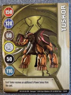 Bakugan:Battle Brawlers | Tuskor 🏅Gold Gate Card | 16/48 - Image 2