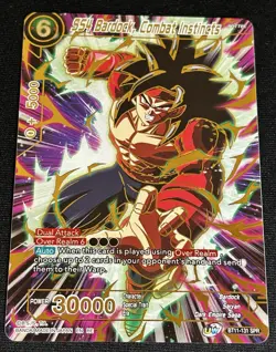 Dragon Ball Super Card Game SS4 Bardock Combat Instincts BT11-131 SPR Gold Foil - Image 1