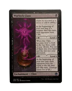 WARLOCK CLASS AFR MTG BLACK ENCHANTMENT UNCOMMON NM - Image 1