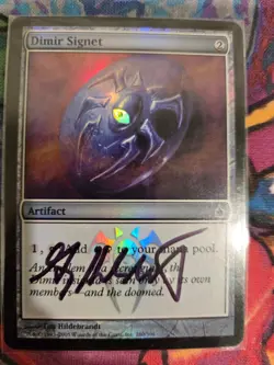 *Rare Signature* Signed Foil Dimir Signet - Ravnica: City of Guilds (RAV) - MTG - Image 1