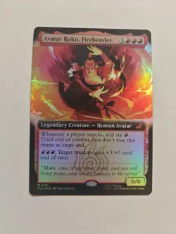 Avatar Roku, Firebender Extended Art FOIL Avatar The Last Airbender MTG NM - Image 1