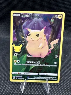 Pikachu 005/025 Pokemon 25th Anniversary Celebrations Full Art Holo Rare Art NM - Image 1