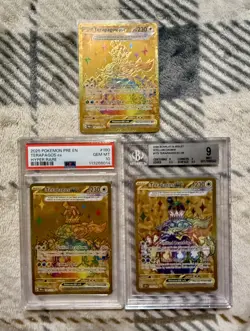 3X Pokemon Terapagos EX Gold Hyper Rare 180/131, 173/142 BGS PSA Raw Package - Image 1