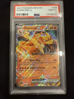 Pokemon TCG Charizard EX 006/165 Double Rare Scarlet & Violet 151 PSA 10 - Image 1