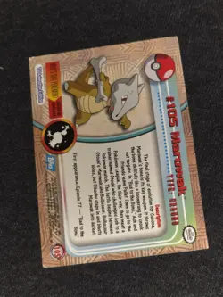 Marowak #105 2000 Topps Series 2 Pokemon Blue Logo TV Animation Edition - Image 2