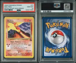 Pokemon Moltres 21 PSA 10 Gem Mint Black Star Promo Aoki Error 2000 - Image 3
